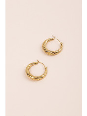 Сережки кільця SER-DM-152 Золотистий