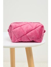 Косметичка плюшева L KM-0329 Рожевий