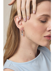 Сережки підвіски SER-13684 Сріблястий 3 Сріблястий