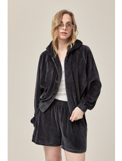 Велюровий костюм з шортами KT-803 XS Темно-сірий Сірий Темно-сірий XS