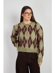 Кардиган KAR-251056 Оливковий one size Зелений Оливковий one size