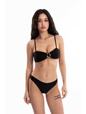 Роздільний купальник  сатиновий KU-1027 M Чорний Чорний M