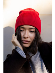 Бавовняна шапка SHP-45661 Червоний Рубін