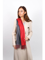 Шарф Z-2021-N яя_Сірий+червоний Червоний яя_180*68