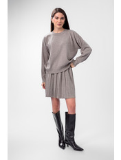 Трикотажний костюм зі спідницею KT-12234 one size Бежевий Бежевий one size