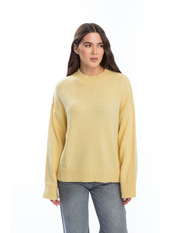 Светр з вирізом KOF-8533 one size Жовтий Жовтий one size