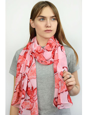 Шарф SSH-1804 Рожевий Хризантема рожевий