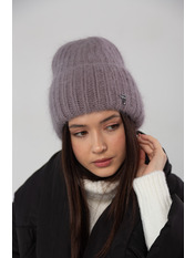 Ангорова  шапка SHP-44193 Сірий Сталевий