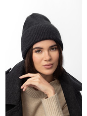 В'язана  шапка SHP-47254 Сірий Стальний