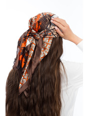 Хустка атласна APL-254391 Помаранчевий