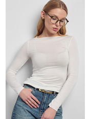 Лонгслів LNG-32122 M Молочний Бежевий Молочний M