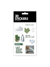 3D стікери "Clear Vibe" Набір 10 стікерів SB-68 3D стікери