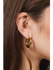 Сережки кільця SER-13058 Золотистий