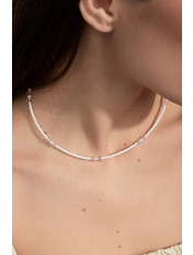 Чокер handmade HM-36 Білий Білий+пудровий