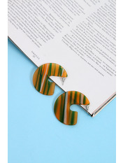 Сережки півкільця SER-21193 Жовтий