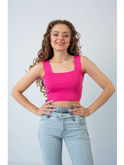 Топ трикотажний FUT-5643 Рожевий one size Фуксія