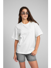 Футболка бавовняна прямого крою FUT-128 XS/S Молочний Молочний XS/S