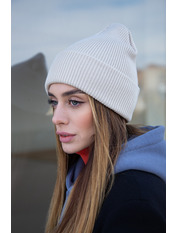 В'язана  шапка SHP-94036 Молочний Білий