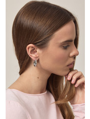 Сережки кільця SER-306 Сріблястий