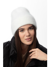 Ангорова шапка SHP-F-49009 Молочний