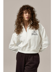 Світшот з вишивкою SW-254 XS/S Молочний Молочний XS/S