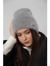 Ангорова шапка SHP-46566 Димка Сірий