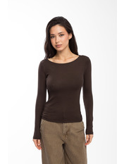 Лонгслів LNG-2410251 L Шоколадний Коричневий Шоколадний L