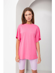 Футболка вільного крою FUT-567 Рожевий XS