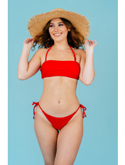 Роздільний купальник без застібки KU-5473-2115 Червоний M