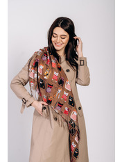 Хустка B-2006-N-1 Коричневий яя_101*101