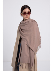 Шарф SH-1818 Коричневий Синій Світло-капучиновий