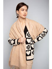 Шарф SH-3865 Коричневий Капучиновий