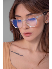 Іміджеві окуляри І95837 Прозорий Коричневий