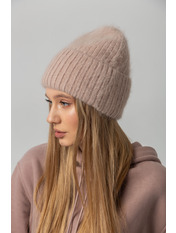 Ангорова шапка SHP-222748 Коричневий Капучиновий