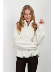 Світшот з вишивкою флісовий SW-FT-370 Молочний Молочний M/L M/L