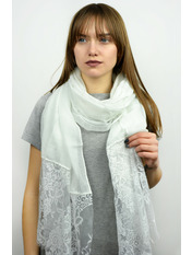 Шарф Діва Білий, яя_200*70 Білий