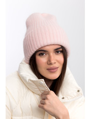 В'язана  шапка SHP-25006 Рожевий Пудровий