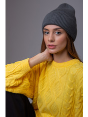 Бавовняна шапка SHP-47473 Сірий Антрацит