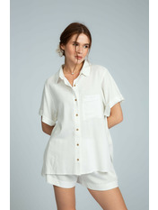 Лляний костюм KT-135 XS/S Молочний Молочний XS/S