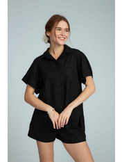 Лляний костюм KT-135 M/L Чорний Чорний M/L