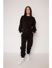 Трикотажний костюм утеплений KT-220801_K Чорний XS-S