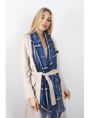 Шарф SBS-1901 Синій+чорний Синій яя_180*80