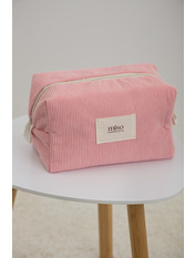 Косметичка вельветова KM-0510 Рожевий