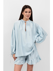 Повсякденний костюм з шортами KT-151 XS/S Блакитний. Блакитний Блакитний. XS/S