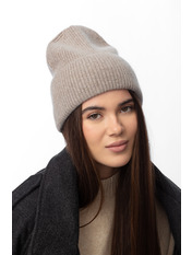 В'язана  шапка SHP-47254 Коричневий Шамуа