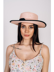 Капелюх канотье SHL-1784 56 Пудровий Рожевий