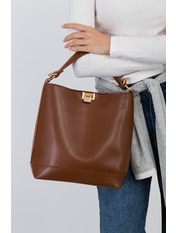 Сумка жіноча з еко-шкіри SYM-10286 Рудий Коричневий