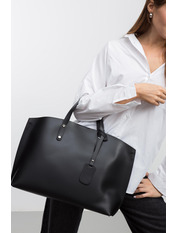 Сумка жіноча з натуральної шкіри з натуральної шкіри SYM-02094 Чорний