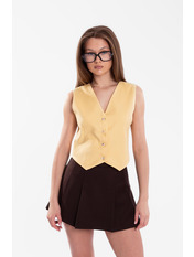 Жилетка з костюмної тканини JL-850 S Жовтий Світло-жовтий Світло-жовтий S