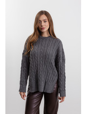 Светр KOF-241285 one size Антрацит Сірий Антрацит one size